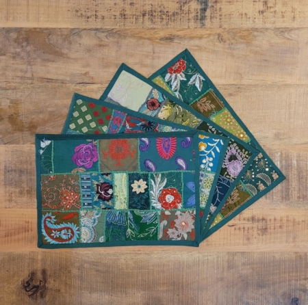 Platzset Patchwork grün