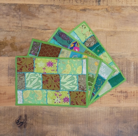 Platzset Patchwork grün