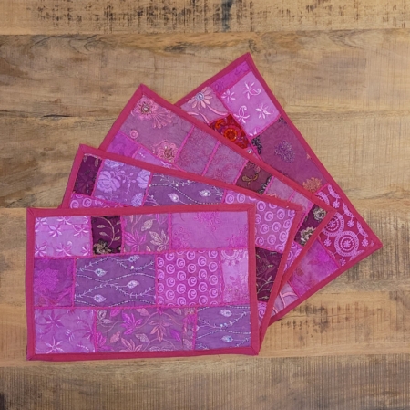 Platzset Patchwork rosa-pink