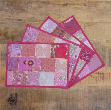 Platzset Patchwork rosa-pink