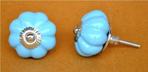 Möbelknopf groß hellblau - #Indien-Haus