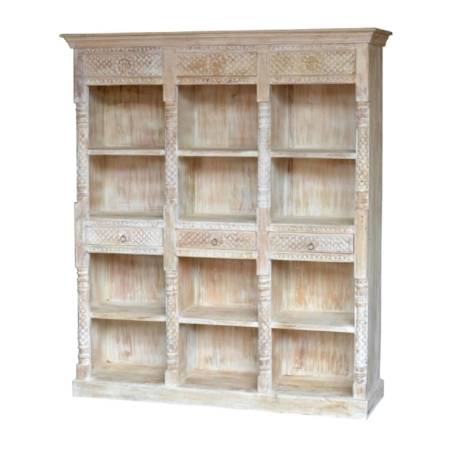 Indischer Regalschrank shabby white