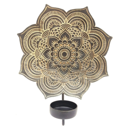 Wand-Teelichthalter Lotus-Mandala
