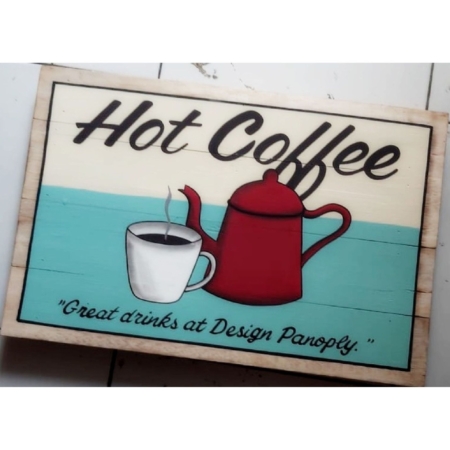 Werbeschild Hot Coffee