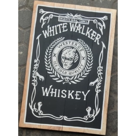 Werbeschild White Walker Whiskey