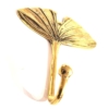 Garderobenhaken Ginkgoblatt Messing-gold