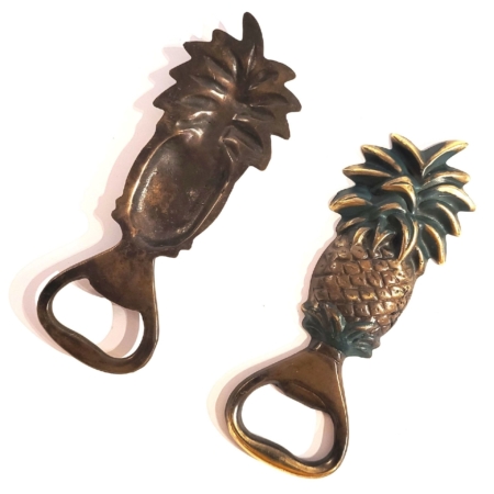 Flaschenöffner Ananas Messing-Antik