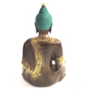 Figur Buddha im Lotussitz Messing-grün-gold