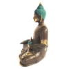 Figur Buddha im Lotussitz Messing-grün-gold