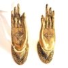 Möbelgriff / Türgriff Buddhahand Vitarka Mudra klein gold