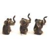 SET 3 Figuren Elefant hört nichts-sieht nichts-sagt nichts Messing-antik