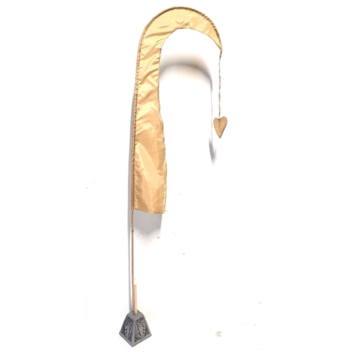 Balifahne 1m gold (mit Fahnenstab zerlegbar)