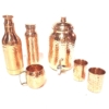 Kupfer Tasse Kupfer Trinkflasche Kupfer Getränkespender mit 2 Bechern