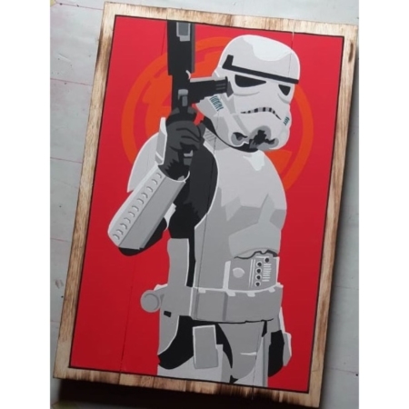 Werbeschild Star Wars - Storm Trooper rot
