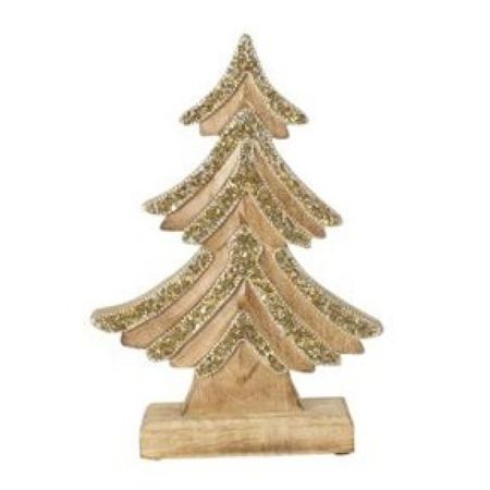 Figur Tannenbaum braun / gold