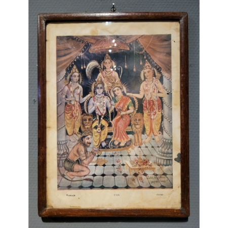 Unikat-Bilderrahmen ind. Götterpaar Vishnu & Lakshmi