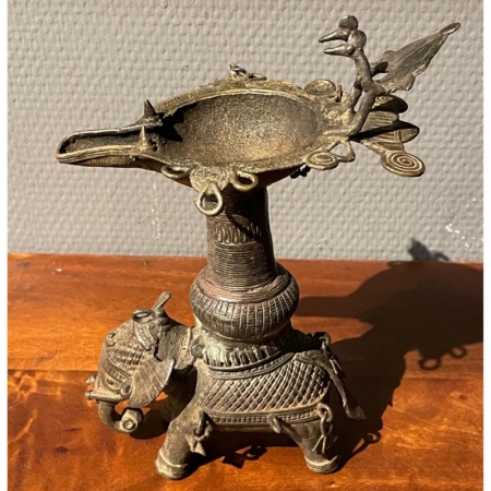 Unikat Diya - traditionelle indische Öllampe Elefant