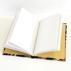 Notizbuch - Tagebuch stoffbespannt schwarz gemustert