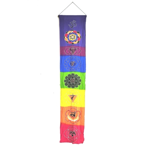 Wandbehang 7 Chakren mit OM-Zeichen