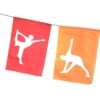 7-teiliges Fähnchen-Banner Yoga mit OM-Zeichen im Lotus