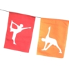 7-teiliges Fähnchen-Banner Yoga mit OM-Zeichen im Lotus