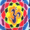Wandbehang OM-Zeichen im Lotus