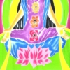 Wandbehang Chakren Lady mit Lotus