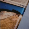 Wurzelholz Esstisch Sea Blue Transparent 180x90