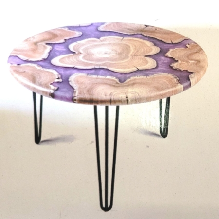 Wurzelholz Couchtisch Purple Pearl Ø 75 cm