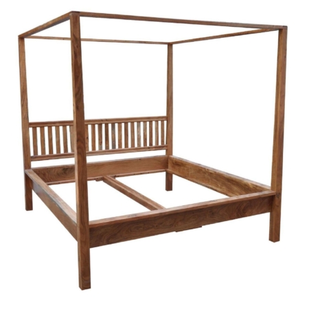 Himmelbett modern 180x200 incl. Canopy Akazie natur