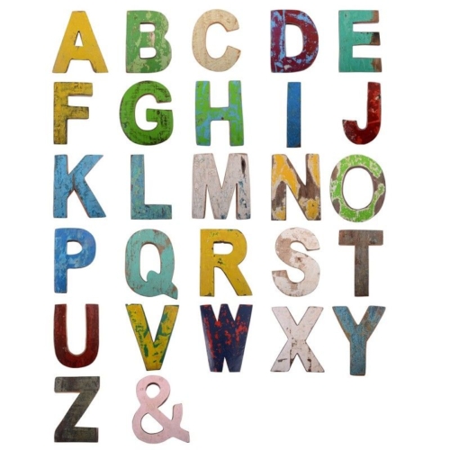 Bootsholz Buchstaben Zahlen & Zeichen