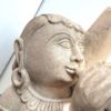 Unikat indische Figur Statue Muschelmusikantin