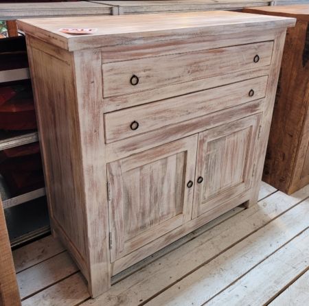 Sideboard Classic limewashed WEIß klein