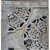 Sideboard mit 4 Türen floralen Mandala-Schnitzereien weiß