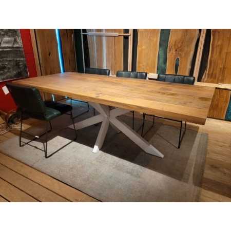 Esstisch 220x100 MANGO NATUR Bein weiß