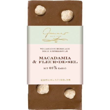Gmeiner handgemachte Tafelschokolade Macadamia & Fleur-de-Sel