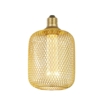 LED Drahtgeflecht Lampe eckig gold