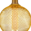 LED Drahtgeflecht Kugellampe rund gold