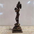 Messingfigur indischer Gott Lord Krishna mit Flöte