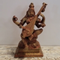 Messingfigur indische Göttin Saraswati rötlich