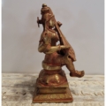 Messingfigur indische Göttin Saraswati rötlich