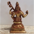 Messingfigur indische Göttin Saraswati rötlich