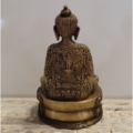 Messingfigur Buddha mit 3-Buddhagewand