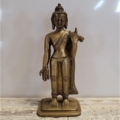 Messingfigur stehender Buddha